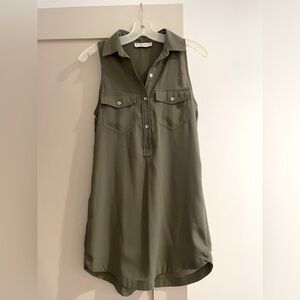 Half button down midi dress